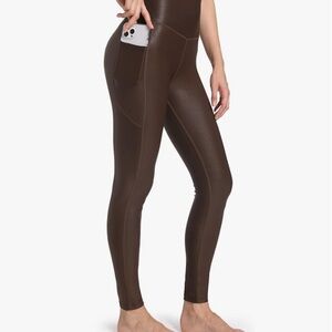 Chocolate Brown High-Waisted Performance Leggings